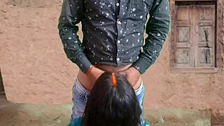 Pounding muscular wife's gaping village asshole