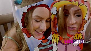 blonde teen babes caught sharing sexy oral love