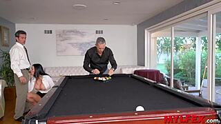 mylfex secretary's melons bounce in double bareback pounding