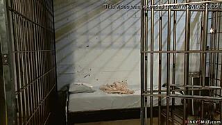 bound lesbian inmate screams from brutal anal fisting domination