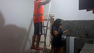 Hey builder, notice your muscles? Suck your cock then bend me over for doggystyle pounding?