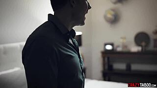 mature blonde milf mom treats young guy to sloppy blowjob and lick