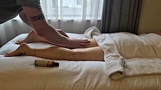 Naughty Oiled Milf Marie Massage Fingering Tease