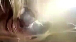 Blonde teen's big natural tits bounce wildly in gym