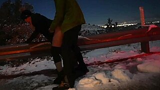 Ski Trip Roadside Pound Ignites Hotel Room Climax Heat