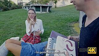 Blonde couple rims ass hungrily on sofa like groceries 🍑👅😋