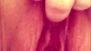 Intimate Close-Up of Pierced Shaved Pussy Peeing Fetish