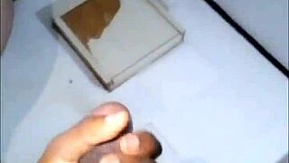 African teen slobber spits on dick with phat lips!