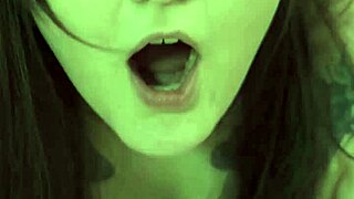 Cum Gushing from Pussy During Her Strap-On Chastity Blowjob!