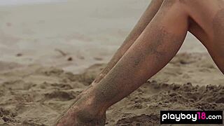 Skinny Italian Milf's Beach Balloon Play Turns Wildly Naughty