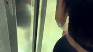 amateur quickie pounding pro boy in building elevator
