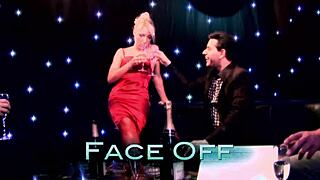 fucking blonde milf in fishnets heels with deepthroat anal gaping doggystyle