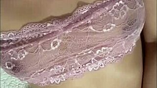 Latina Amateur Masturbates Intensely in New Lingerie