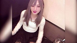 Beautiful Long-Haired Japanese Ladyboy Anal Masturbation Thrills
