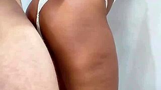 Brazilian teen gaps ass standing anal creampie surprise