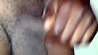 ebony babe rides nasty black cock rough squirting to orgasm