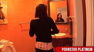 a massive dildo stretches slim amy brookes' tight pussy hard