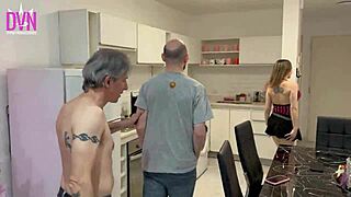 Girlfriend accepts anal threesome double penetration secretly