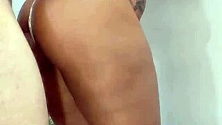 Brazilian teen gaps ass standing anal creampie surprise