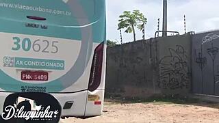 Novinha masturbates in uber then gives tight anal