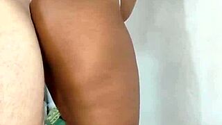 Brazilian teen gaps ass standing anal creampie surprise