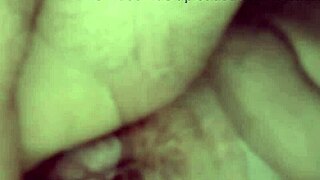 my hairy wet pussy takes a thick cock and hot creampie load homemade