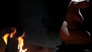 Curvy babe naked forest cock sucking adventure!