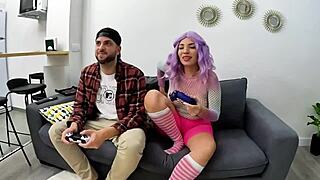 pamela mendoza gags on huge cock hungrily