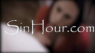 Blonde wife cheats crying in cinema taboo with stranger