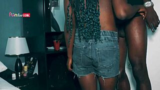 raw hard pounding of maid's tight pussy while wifey is gone