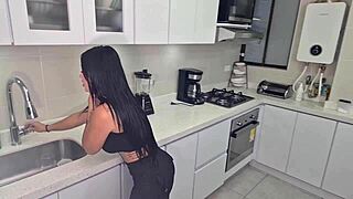 colombian alejandra palacios rides plumber cock wildly