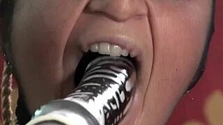 bound sub babe spanked hard then punished with rough dildo!