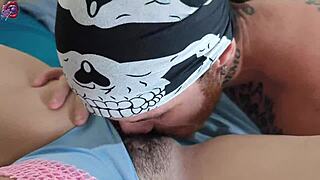 curvy latina wife orgasms on tongue and fat cock