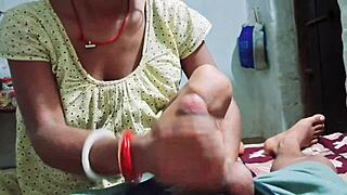 muscular indian babe seduces in bathroom with hot fingering play