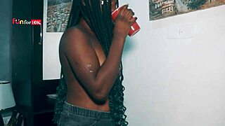 raw hard pounding of maid's tight pussy while wifey is gone