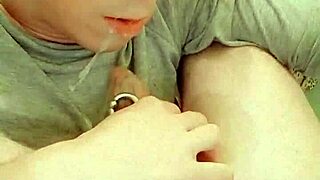 julia autofellatio self sucks cums in own mouth hot