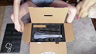 Petite Sarah Sue Unboxes Hismith Auxfun Fuck Machine for Intense Play