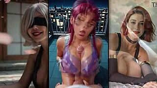 Oiled Pregnant Beauty Worship Cumshot Facial Massage Compilation