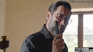 naughty priest pounds curvy teen's tight ass hard