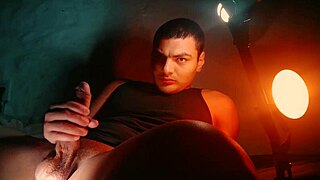 Bodybuilder babe's sexy slow motion cum on monster cock