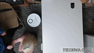 Blonde PETITE Muscle Police THIEF Gets POUNDED Hardcore