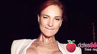 Kessie Shy Redhead Banged Hard Behind Berlin Billboard Full Scene