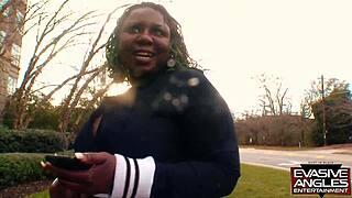 thick ghetto bbw goddess ivy bounces big tits ass on monster cock creampie outdoor