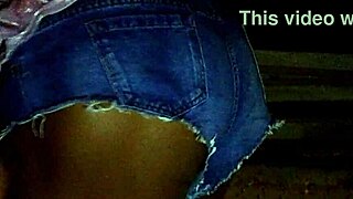 Hotpants Clinging Over Shiny Pantyhose Legs Teasing