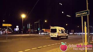 Kessie Shy Redhead Banged Hard Behind Berlin Billboard Full Scene