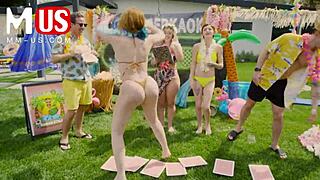 jerkaoke orgy explodes with madison morgan and rosalyn sphinx handjobs blowjobs