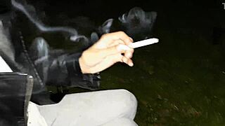 Stranger cigarette leads passionate pussy licking