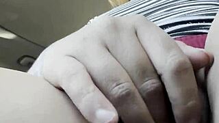 juicy latina fingers wet thong pussy for taxi driver