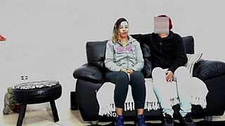 older man tests girlfriend with intense fingering session