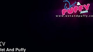 miky gold fingers her wet puffy taco pussy closeup with toys to orgasm